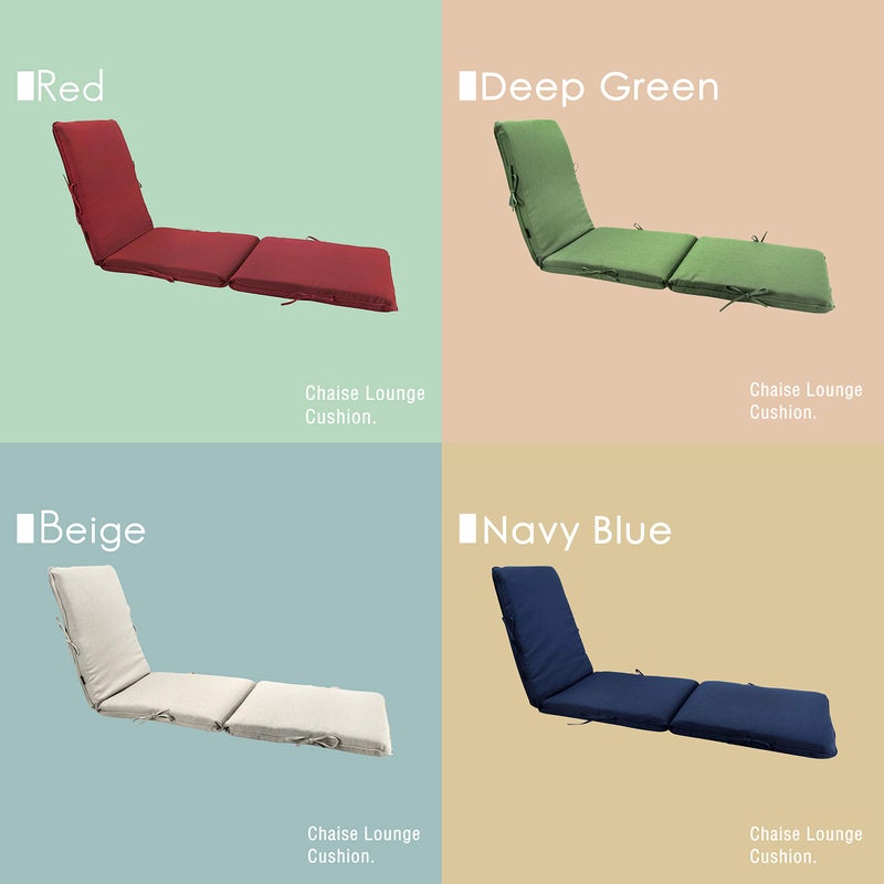 BOSSIMA Indoor Outdoor Lounge Chair Cushions, 74.5â€œÃ—20â€, Chaise Bench Replacement Foam Cushion, Olefin Deep Green - Image 4